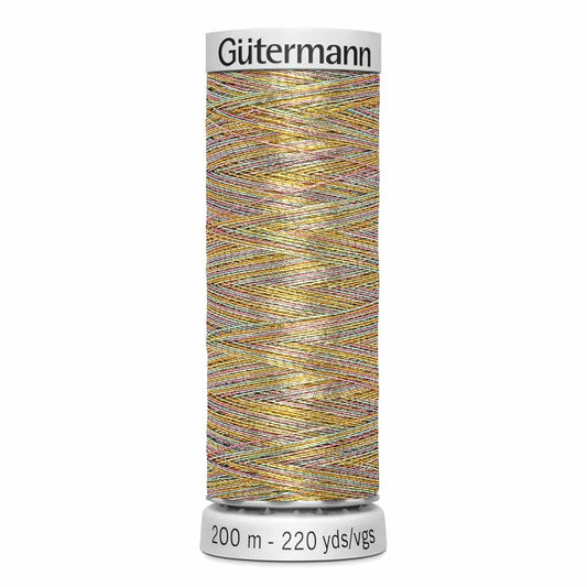 GÜTERMANN Dekor Metallic Thread, Variegated Summer Day, 200 m (219 yd)