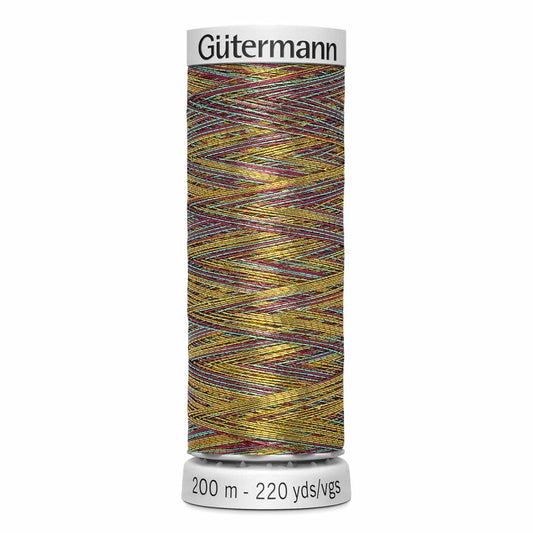GÜTERMANN Dekor Metallic Thread, Variegated Red Apples, 200 m (219 yd)