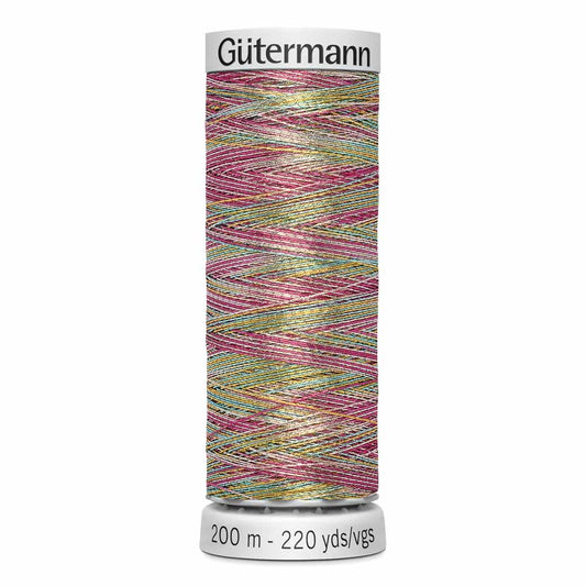 GÜTERMANN Dekor Metallic Thread, Variegated Spring, 200 m (219 yd)