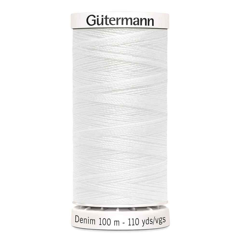 GÜTERMANN Denim Jeans Thread No 50 100 m White