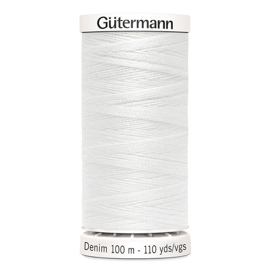 GÜTERMANN Denim Jeans Thread No 50 100 m White