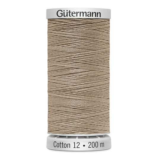 GÜTERMANN Cotton 12 Thread Mercerised Cotton 200 m Burlap Beige