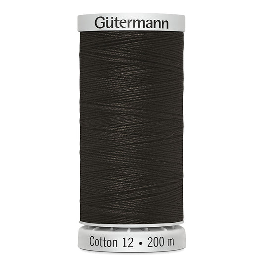 GÜTERMANN Cotton 12 Thread Mercerised Cotton 200 m Chocolate