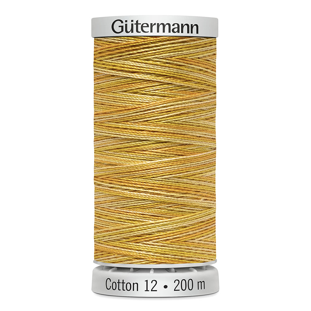 GÜTERMANN Cotton 12wt Mercerized Thread 200m Yellow