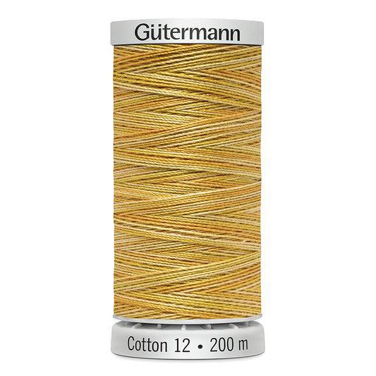 GÜTERMANN Cotton 12wt Mercerized Thread 200m Yellow
