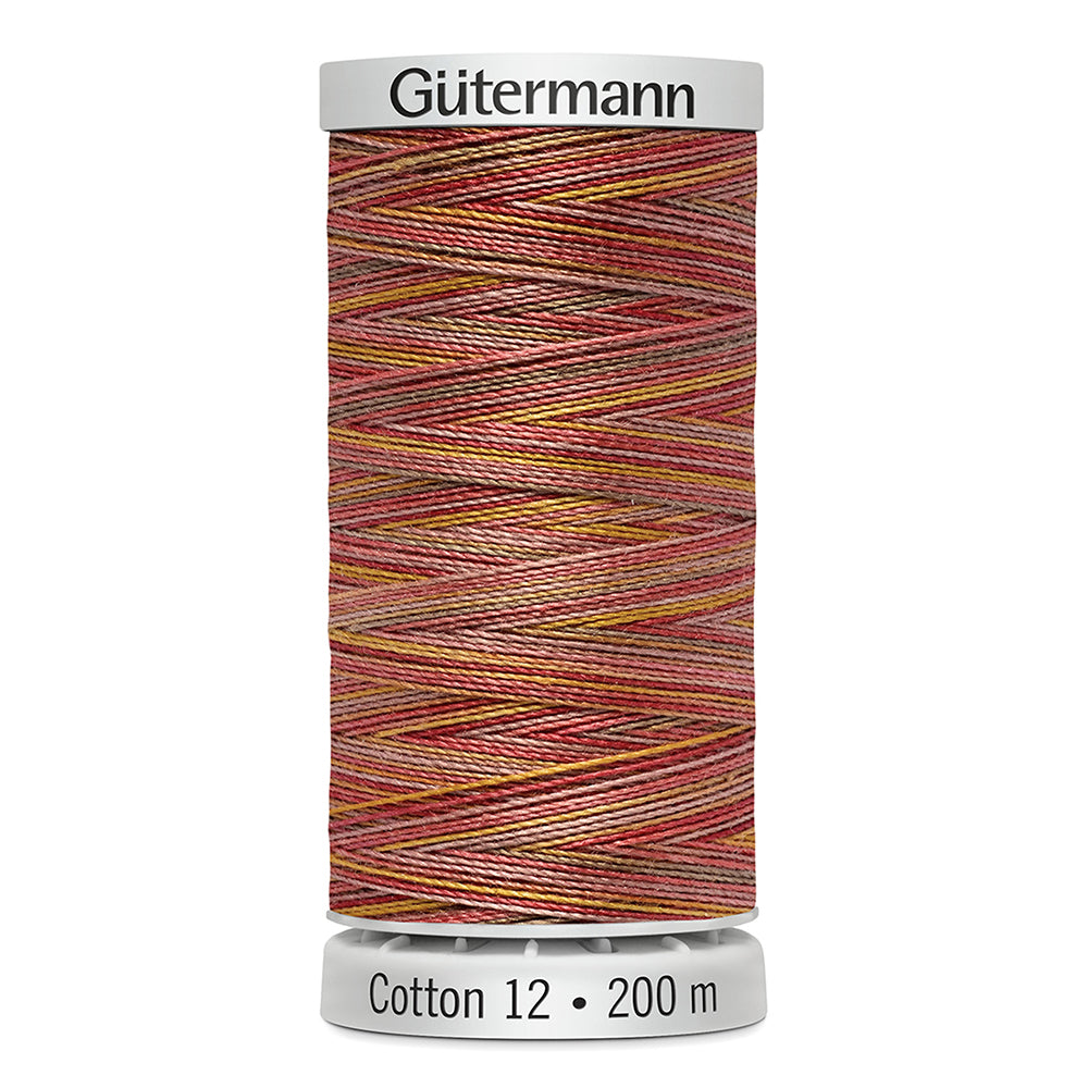 GÜTERMANN Cotton 12wt Mercerized Thread 200m Red (Colour 4006)