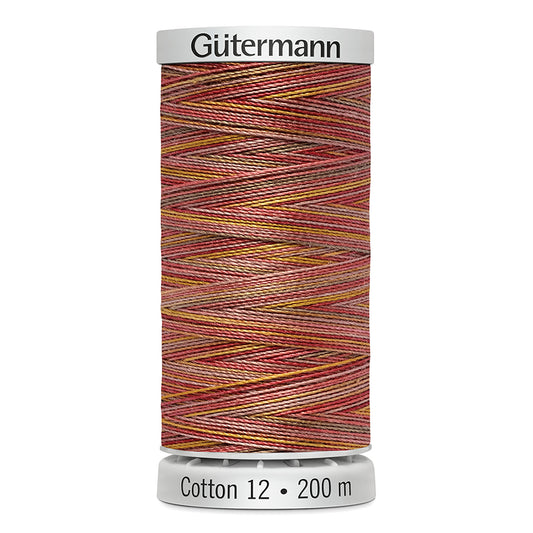 GÜTERMANN Cotton 12wt Mercerized Thread 200m Red (Colour 4006)