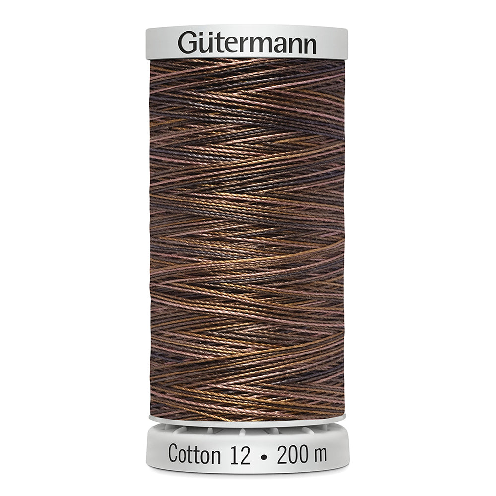 GÜTERMANN Cotton 12wt Mercerized Thread 200m Multi (Colour 4011)
