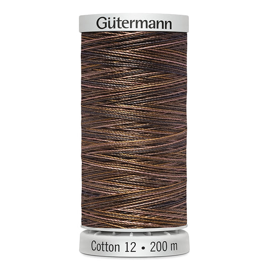 GÜTERMANN Cotton 12wt Mercerized Thread 200m Multi (Colour 4011)