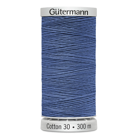 GÜTERMANN Cotton 30 Thread 30 wt 300 m (328 yd) - Madre Blue - 1 Spool