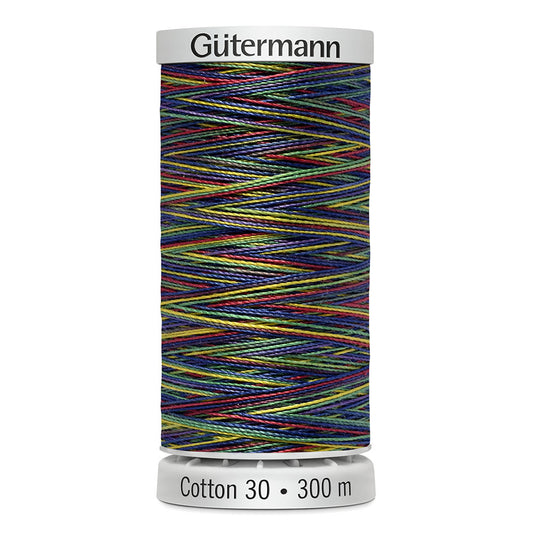 GÜTERMANN Cotton 30 Mercerized Cotton Thread 300 m Rainbow Flowers