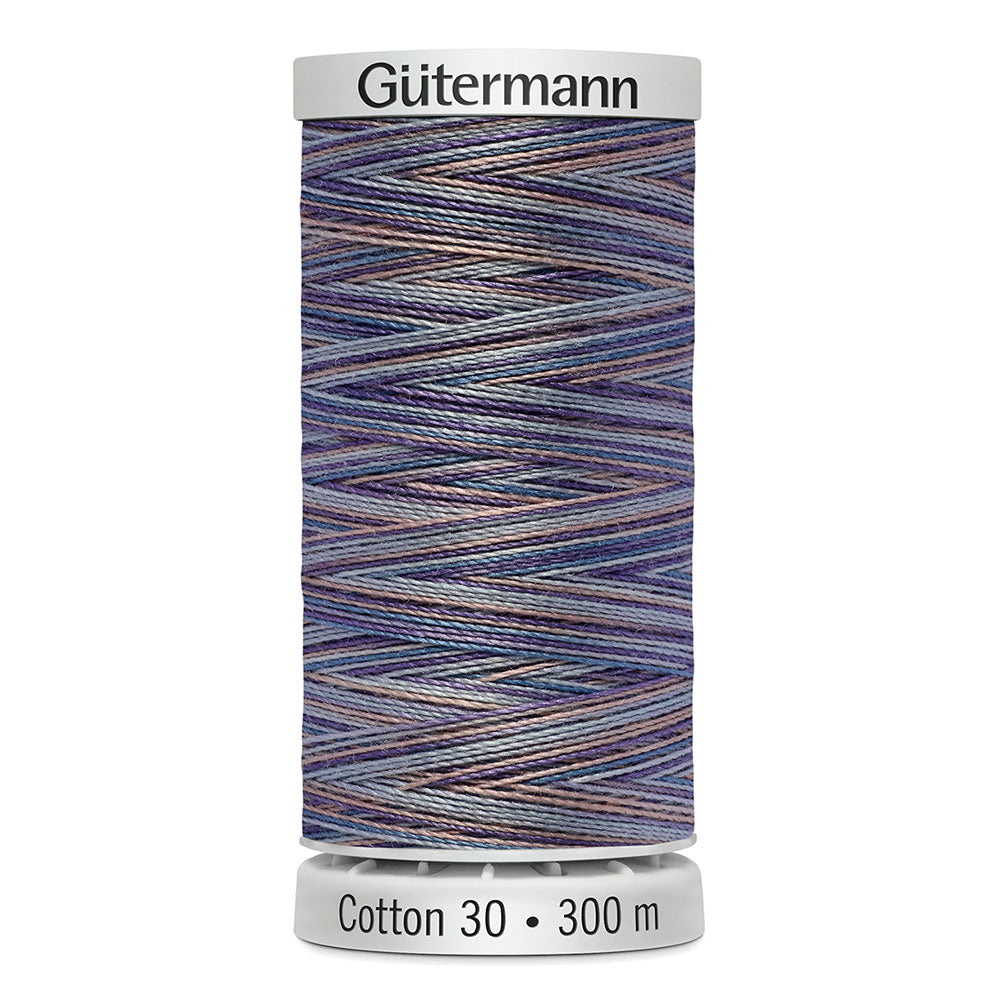 GÜTERMANN Cotton 30wt Thread 300m, Colour 9831 Lavender Medley