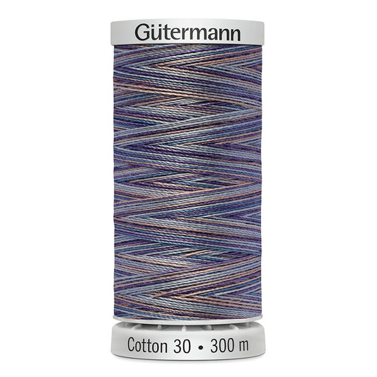 GÜTERMANN Cotton 30wt Thread 300m, Colour 9831 Lavender Medley