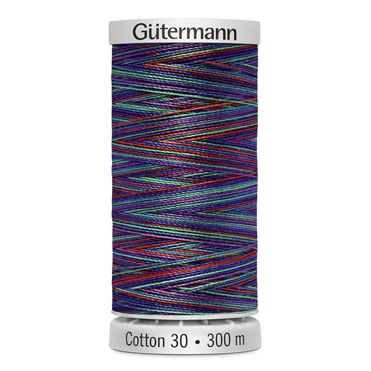 GÜTERMANN Cotton 30wt Thread 300m, Colour 9835 Mardi Gras