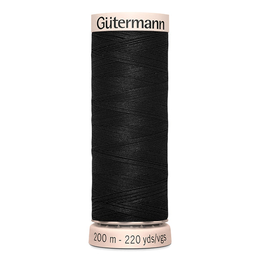 GÜTERMANN Cotton 60 wt thread, Black, 200 m (219 yd)