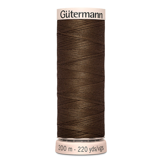 GÜTERMANN Cotton 60 wt thread, Brown, 200 m (219 yd)