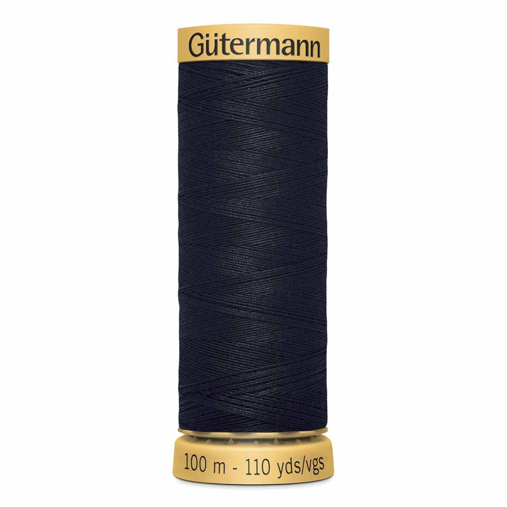 GÜTERMANN Cotton 50wt Thread 100m - Black