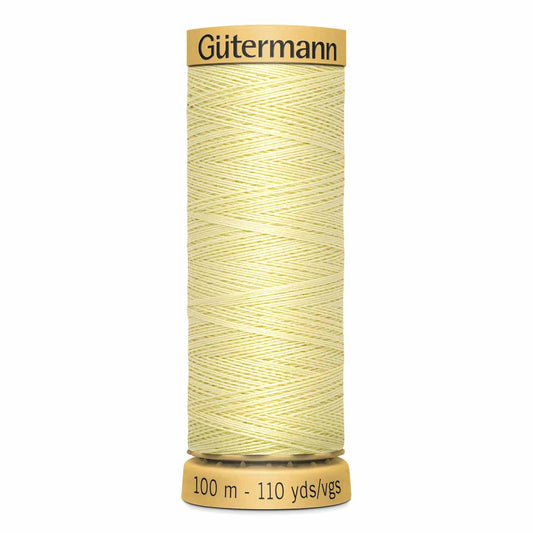 GÜTERMANN Cotton 50 wt thread, Lt. Yellow, 100 m (109 yd)