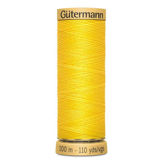 GÜTERMANN Cotton 50 wt thread, Canary Yellow, 100 m (109 yd)