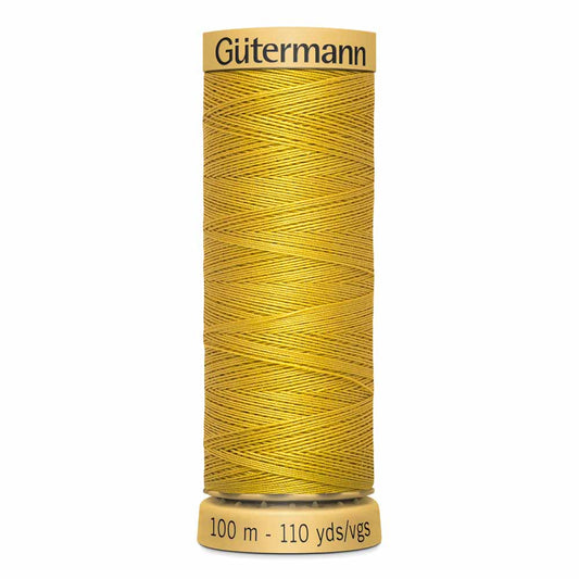 GÜTERMANN Cotton 50 wt thread, Gold, 100 m (109 yd)