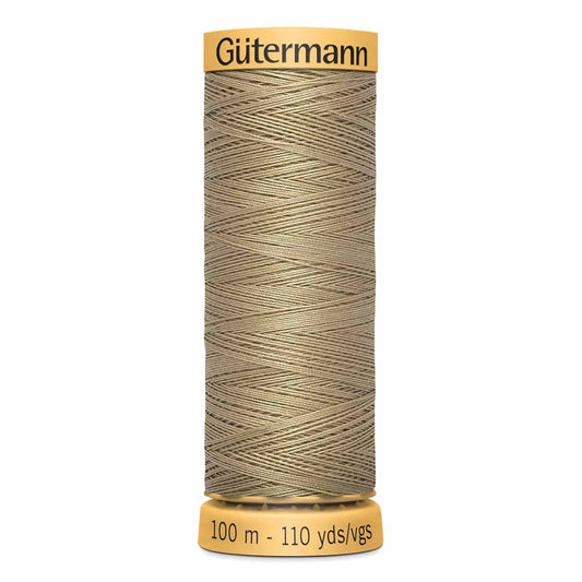 GÜTERMANN Cotton 50 wt thread, Lt. Brown, 100 m (109 yd)