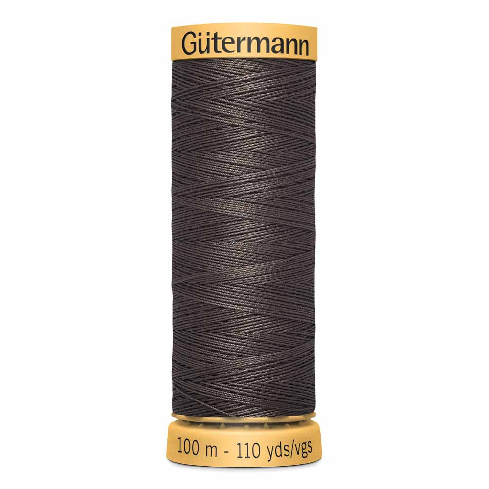 GÜTERMANN Cotton 50wt Thread 100m - Dark Brown