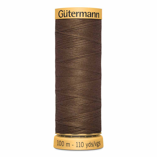 GÜTERMANN Cotton 50 wt thread, Brown, 100 m (109 yd)