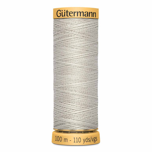 GÜTERMANN Cotton 50 wt thread, Bone, 100 m (109 yd)