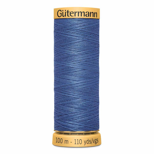 GÜTERMANN Cotton 50 50-Weight Thread 100 m Blue