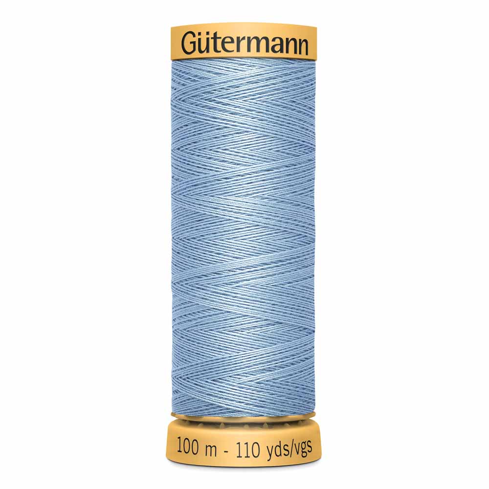 GÜTERMANN Mercerized Cotton Sewing Thread 100m, Light Sky Blue
