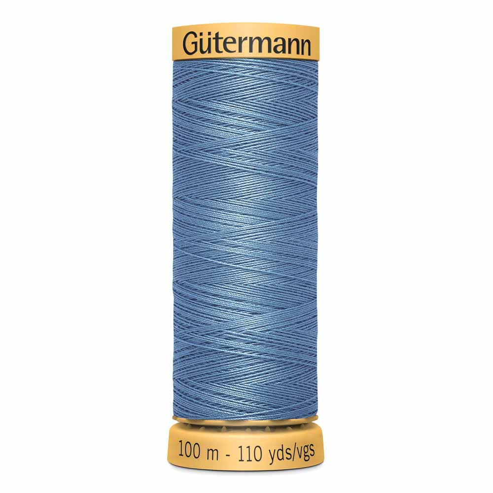 GÜTERMANN Mercerized Cotton Sewing Thread 100m, Light Blue