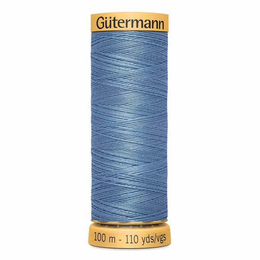 GÜTERMANN Mercerized Cotton Sewing Thread 100m, Light Blue