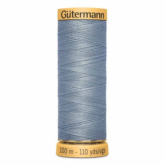 GÜTERMANN Mercerized Cotton Sewing Thread 100m, Light Slate Blue