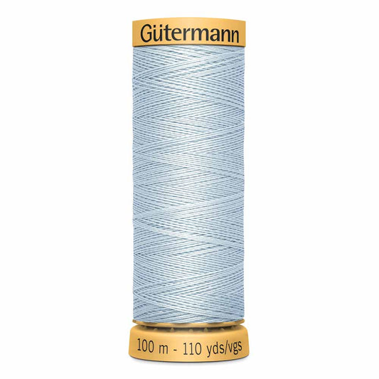 GÜTERMANN Mercerized Cotton Sewing Thread 100m, Light Blue Dawn