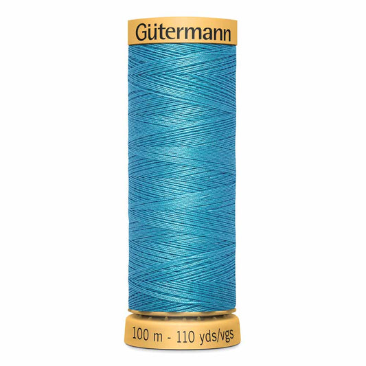 GÜTERMANN Mercerized Cotton Sewing Thread 100m, Blue Bead