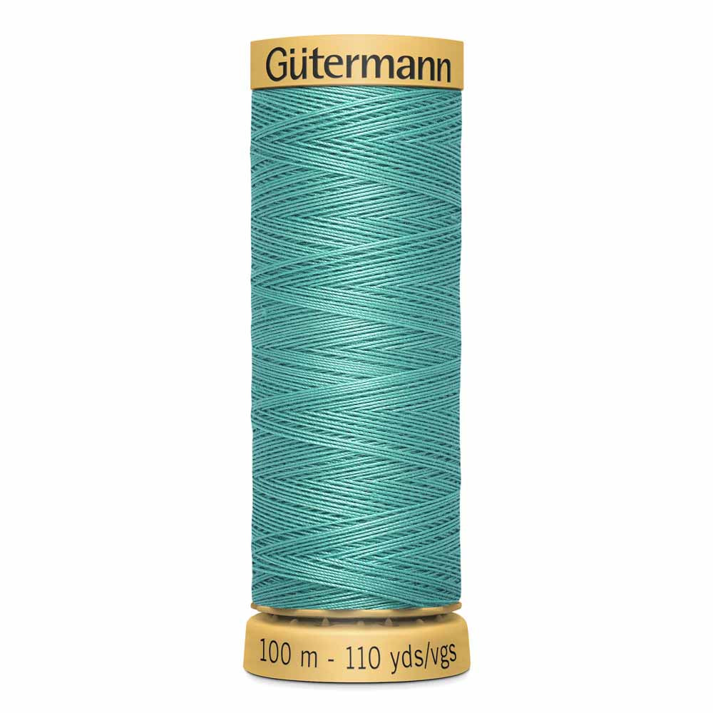 GÜTERMANN Natural Cotton Thread C Ne 50 100 m (109 yd) - Solid Electric Shamrock 7745