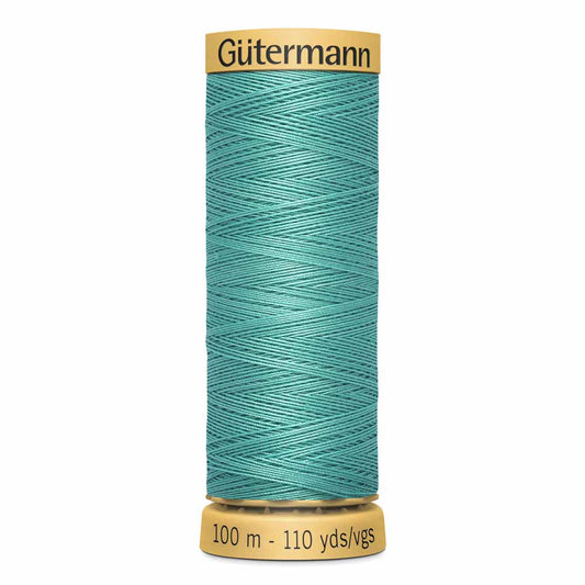 GÜTERMANN Natural Cotton Thread C Ne 50 100 m (109 yd) - Solid Electric Shamrock 7745
