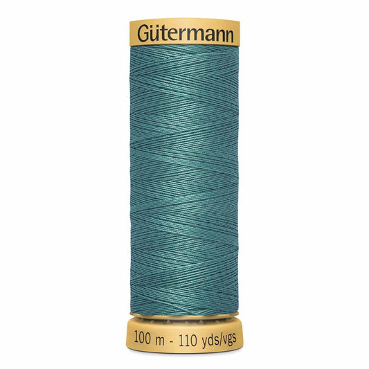 GÜTERMANN Natural Cotton Thread C Ne 50 100 m (109 yd) - Solid Blue Grass 7760