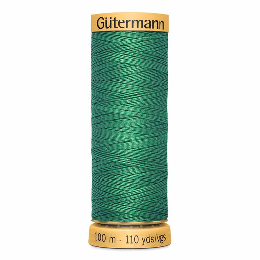 GÜTERMANN Natural Cotton Thread C Ne 50 100 m (109 yd) - Solid Green Bead 7830