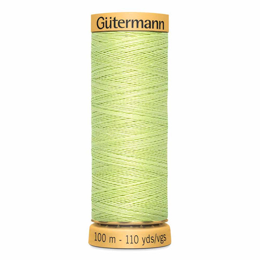 GÜTERMANN Natural Cotton 50wt Thread 100 M - Pastel Green