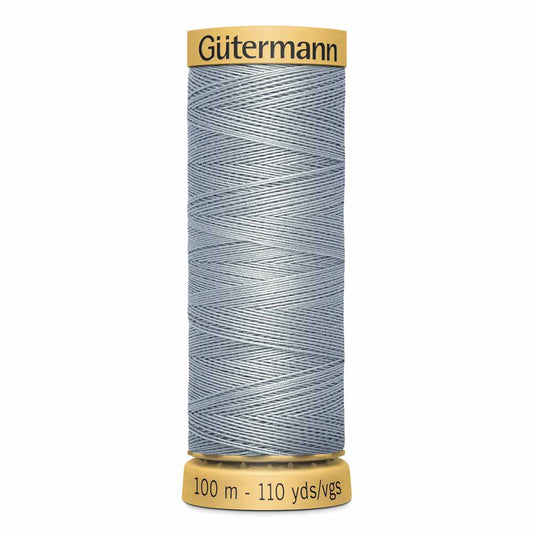 GÜTERMANN Natural Cotton 50wt Thread 100 M - Silver Streak (Colour 9200)