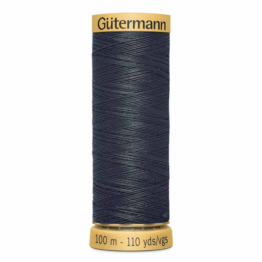 GÜTERMANN Natural Cotton 50wt Thread 100 M - Almost Black (Colour 9800)