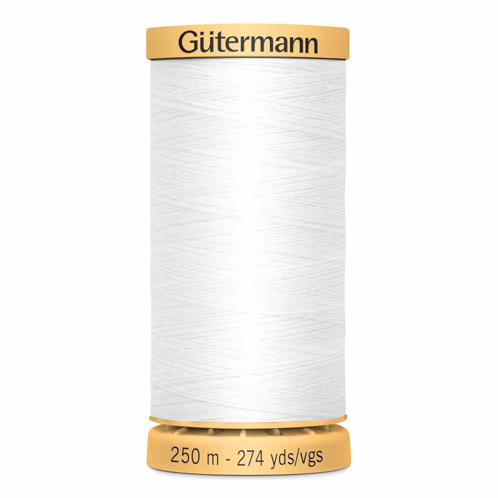 GÜTERMANN Natural Cotton 50wt Thread 250 M - White