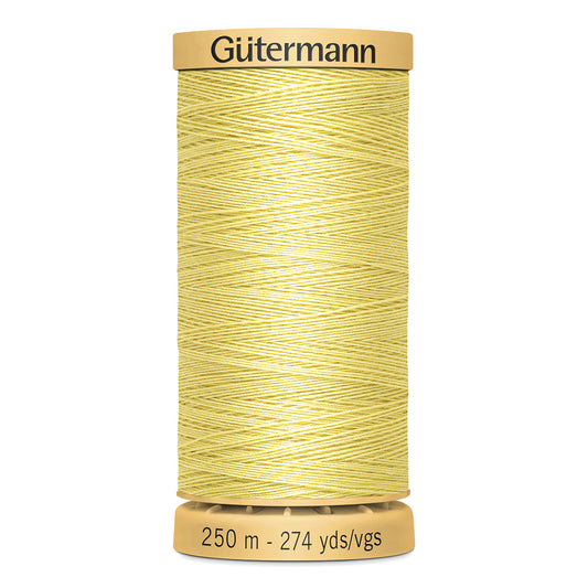 GÜTERMANN Mercerized Cotton Thread 50Wt 250 m (273 yd) - Pale Yellow