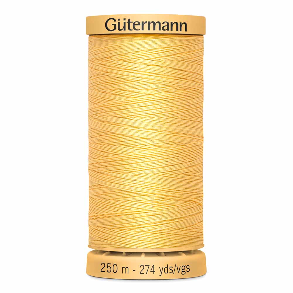 GÜTERMANN Mercerized Cotton Thread 50Wt 250 m (273 yd) - Yellow