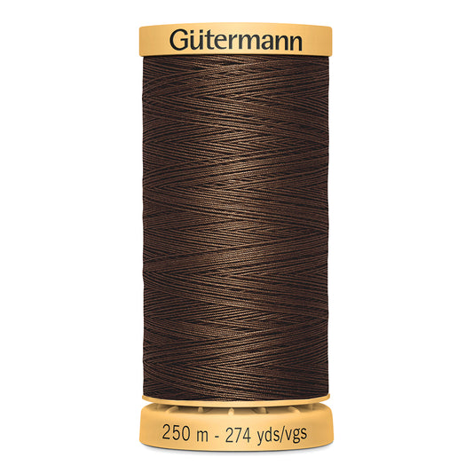 GÜTERMANN Mercerized Cotton Thread 50Wt 250 m (273 yd) - Brown