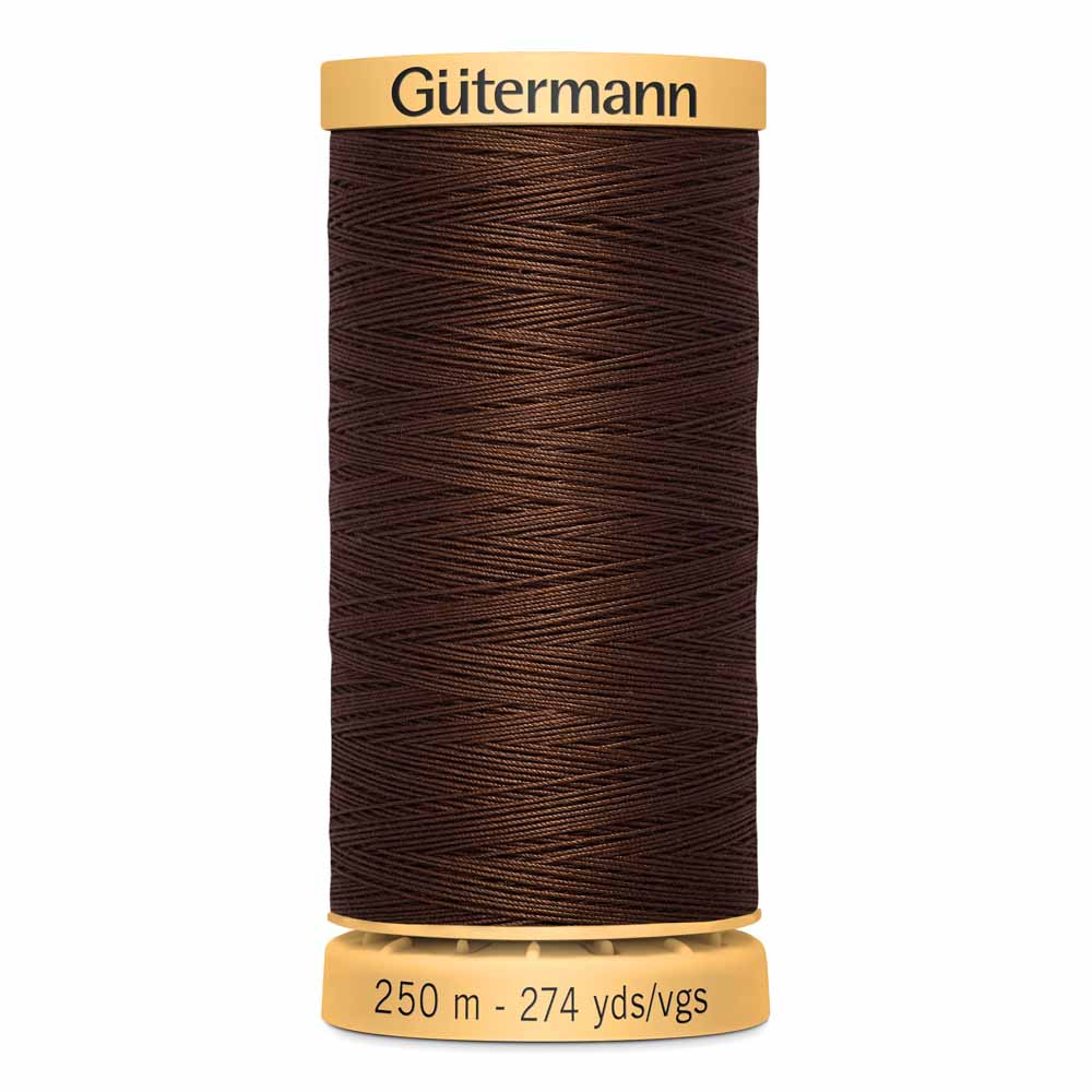GÜTERMANN Mercerized Cotton Thread 50Wt 250 m (273 yd) - Walnut