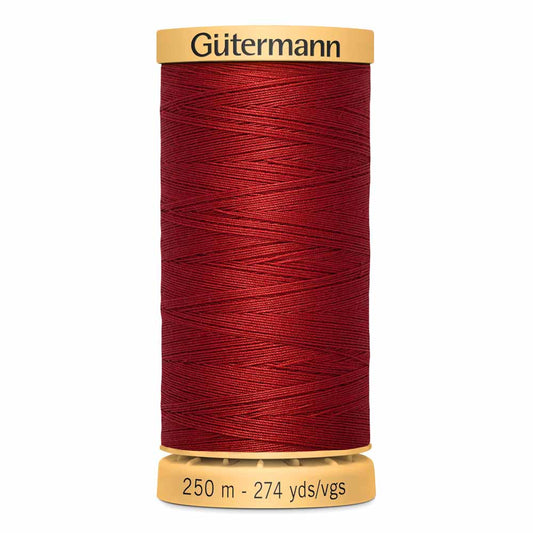 GÜTERMANN Mercerized Cotton Thread 50Wt 250 m (273 yd) - Ruby Red