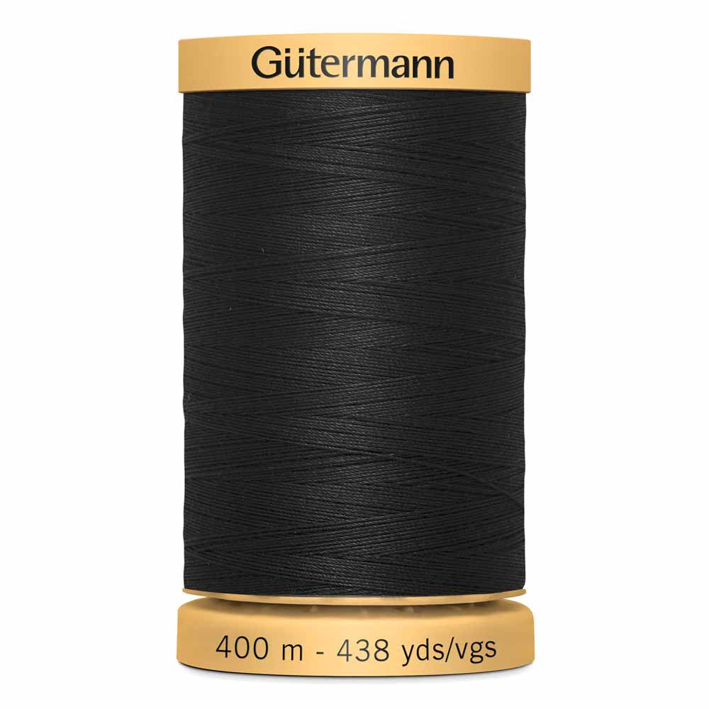 GÜTERMANN Cotton 50wt Thread 400m - Black