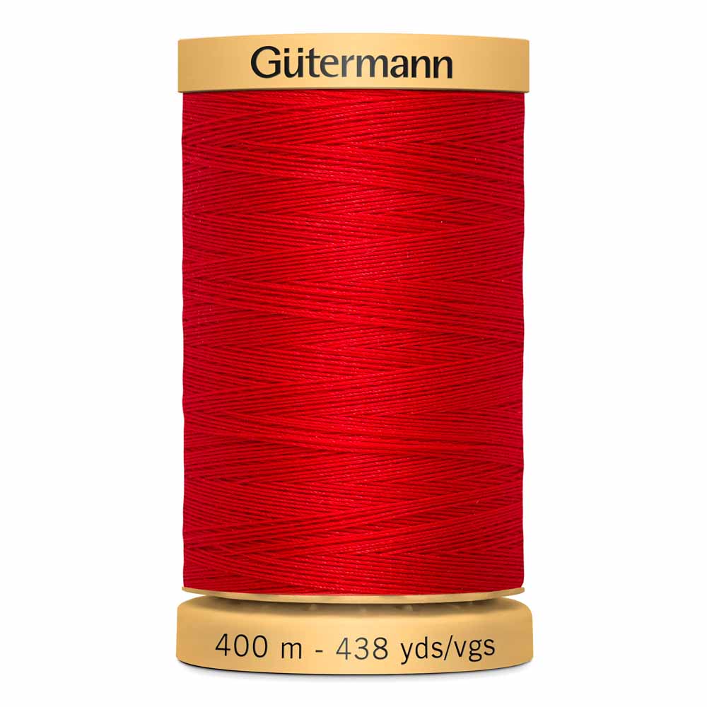 GÜTERMANN Cotton 50wt Thread 400m - Bright Red